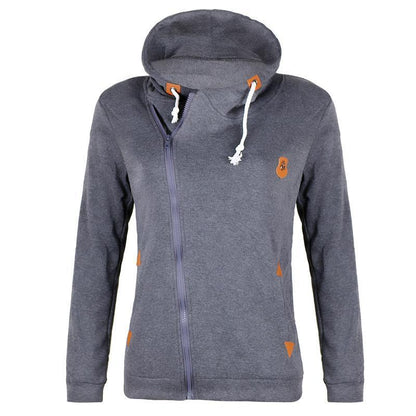 Elarova | Größe Reißverschluss Taschen mit Kordelzug Hoodie