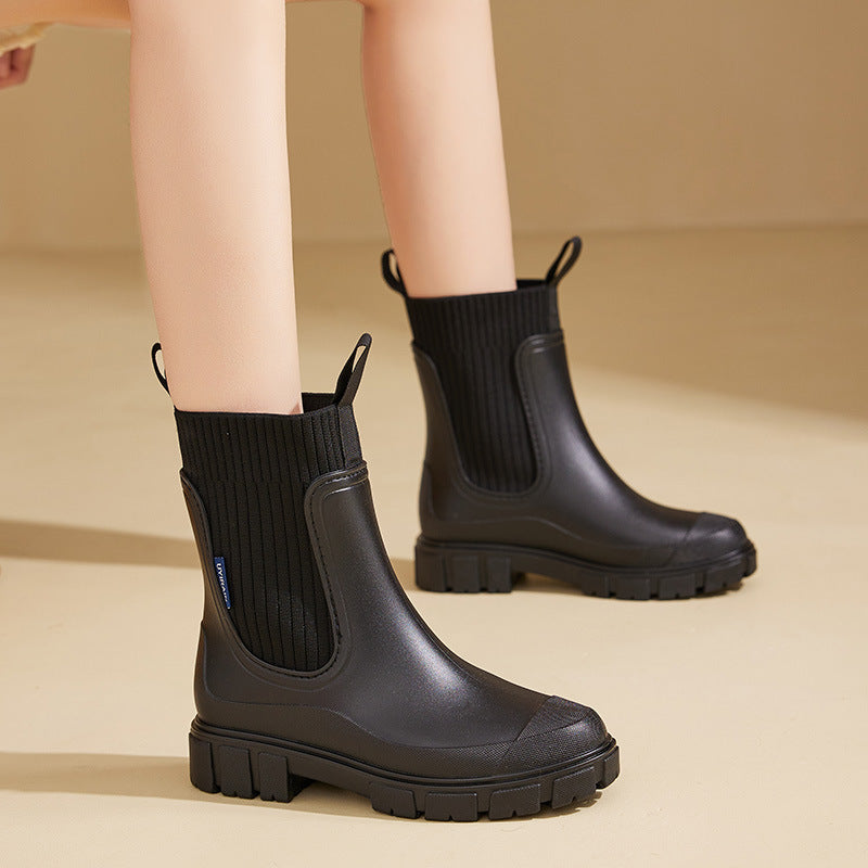 Elarova | Gummistiefel Wasserdicht mit Antirutschsohle, Perfekt für Regenwetter