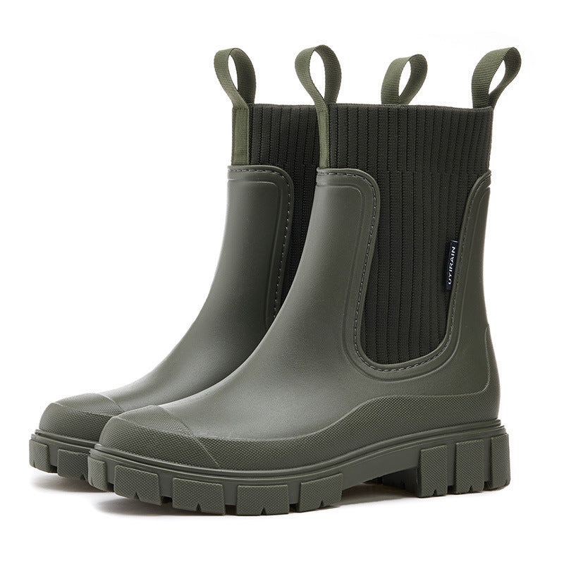 Elarova | Gummistiefel Wasserdicht mit Antirutschsohle, Perfekt für Regenwetter