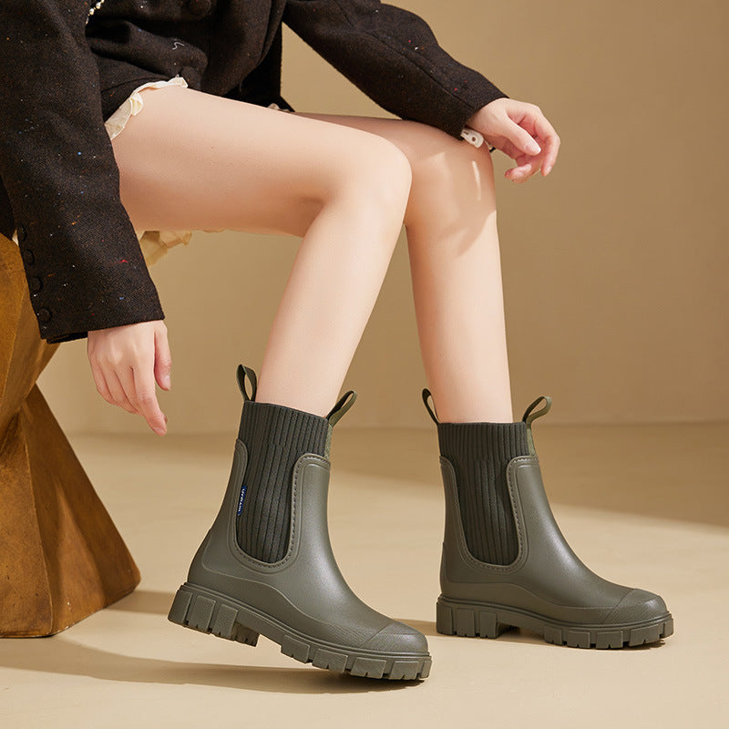 Elarova | Gummistiefel Wasserdicht mit Antirutschsohle, Perfekt für Regenwetter