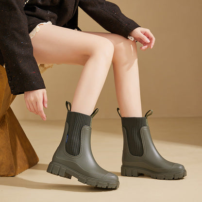 Elarova | Gummistiefel Wasserdicht mit Antirutschsohle, Perfekt für Regenwetter