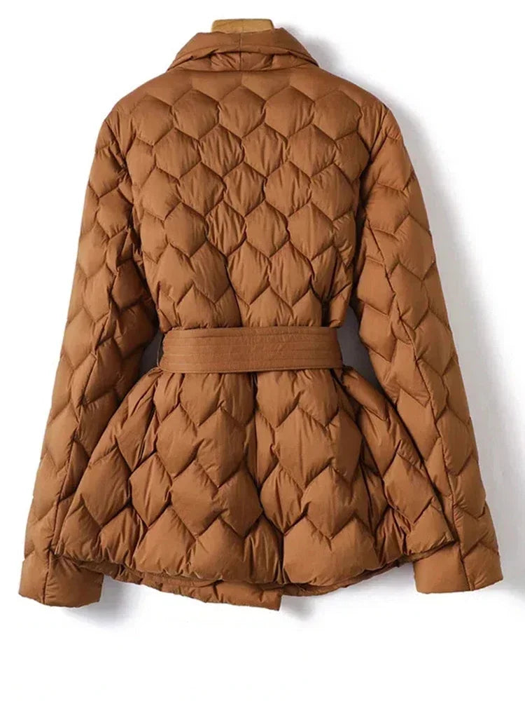 Elarova | Gürtel Steppjacke für Damen
