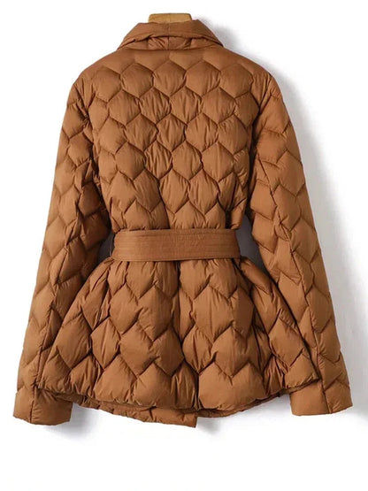 Elarova | Gürtel Steppjacke für Damen