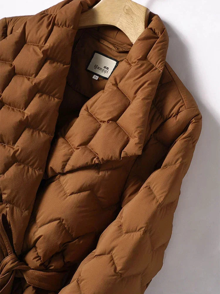 Elarova | Gürtel Steppjacke für Damen