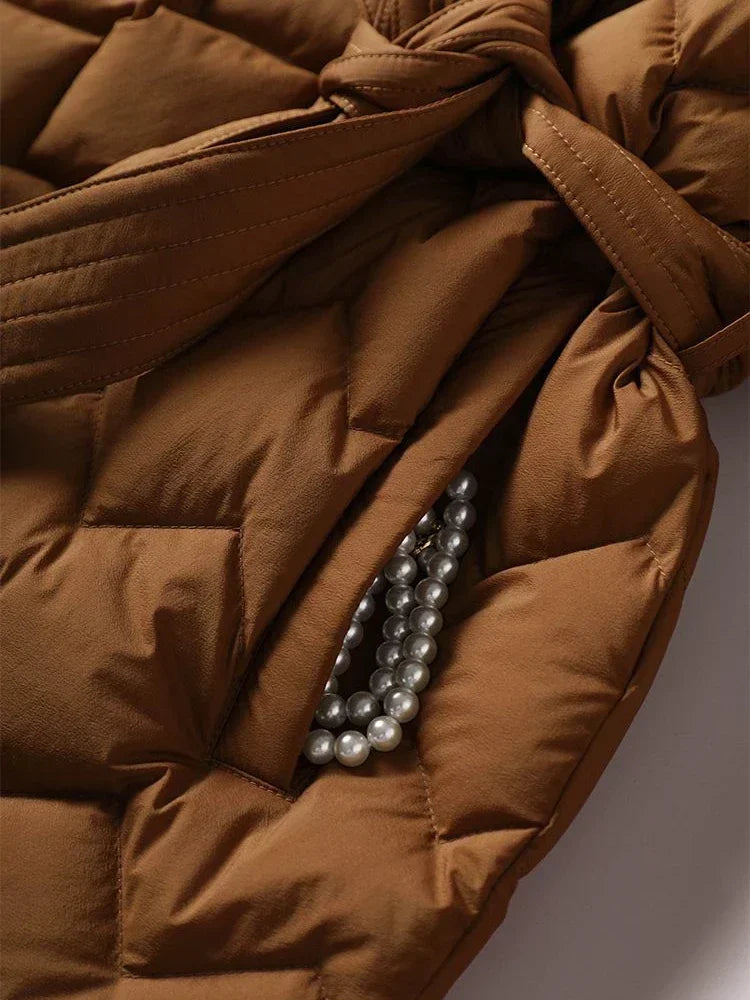 Elarova | Gürtel Steppjacke für Damen