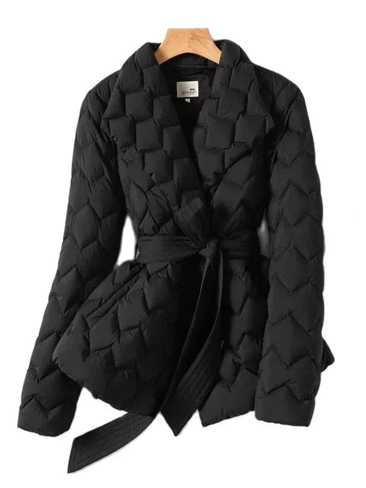 Elarova | Gürtel Steppjacke für Damen