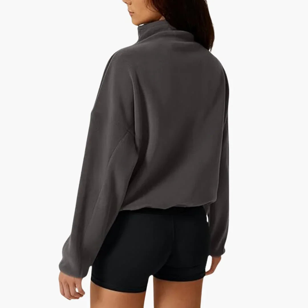Elarova | Halb-Zip Fleece-Sweatshirt für Damen