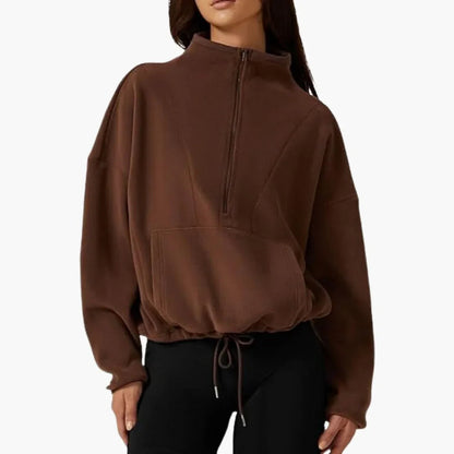 Elarova | Halb-Zip Fleece-Sweatshirt für Damen