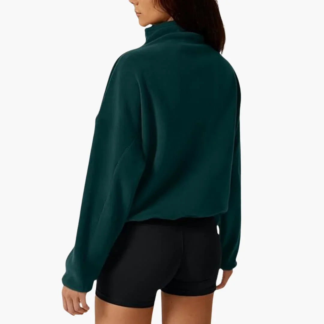 Elarova | Halb-Zip Fleece-Sweatshirt für Damen