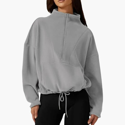 Elarova | Halb-Zip Fleece-Sweatshirt für Damen