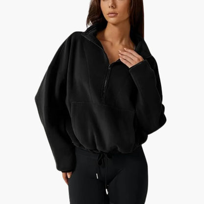 Elarova | Halb-Zip Fleece-Sweatshirt für Damen