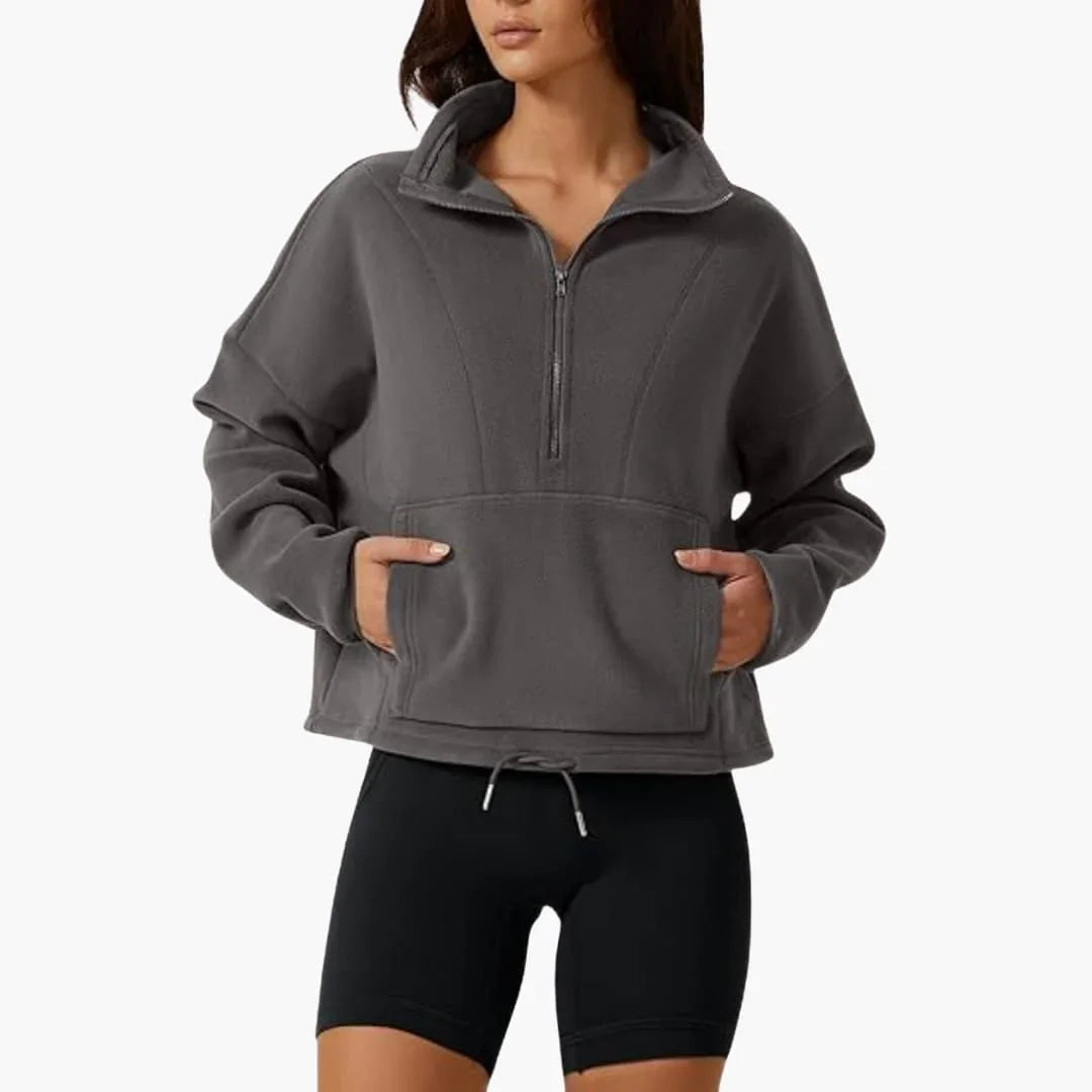 Elarova | Halb-Zip Fleece-Sweatshirt für Damen