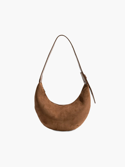 Elarova | Halbmond Tasche Aus Wildleder