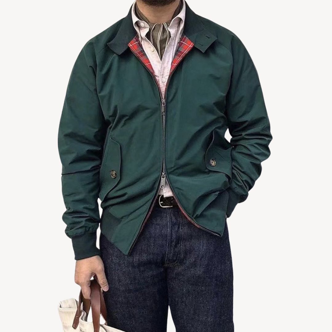 Elarova | Harrington-Jacke mit kariertem Futter für Herren