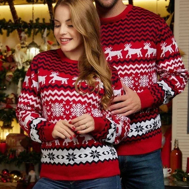 Elarova | Hässlicher Weihnachtspulli Gemütlicher Strickpullover im skandinavischen Stil