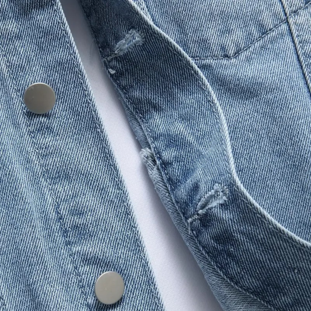 Elarova | Hellblaue Jeansjacke für Herren