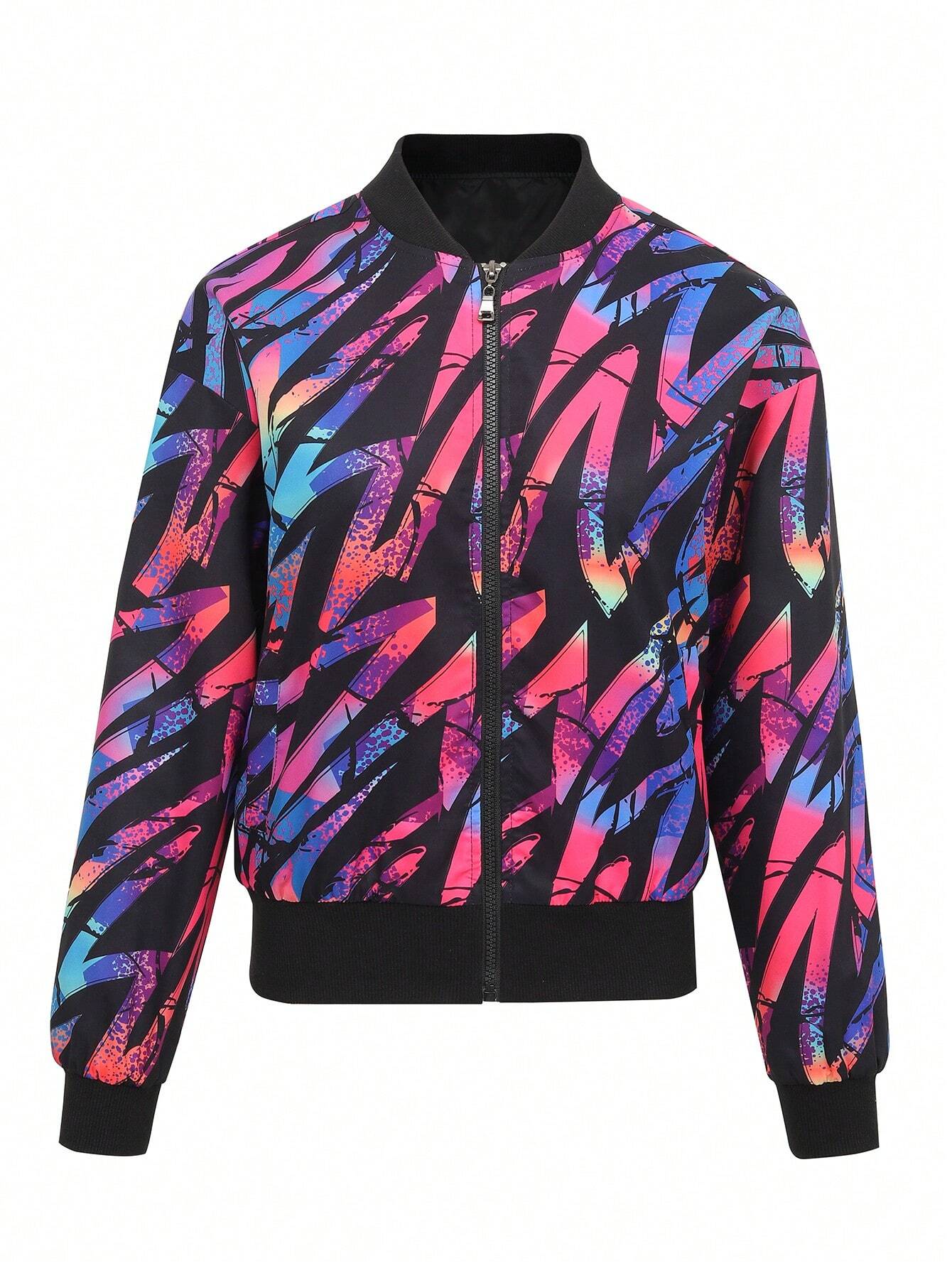 Elarova | Herbst Winter Freizeit Druckjacke