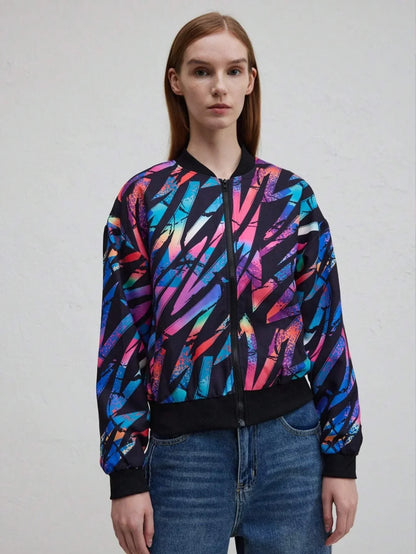 Elarova | Herbst Winter Freizeit Druckjacke