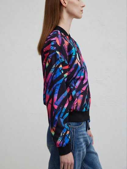 Elarova | Herbst Winter Freizeit Druckjacke