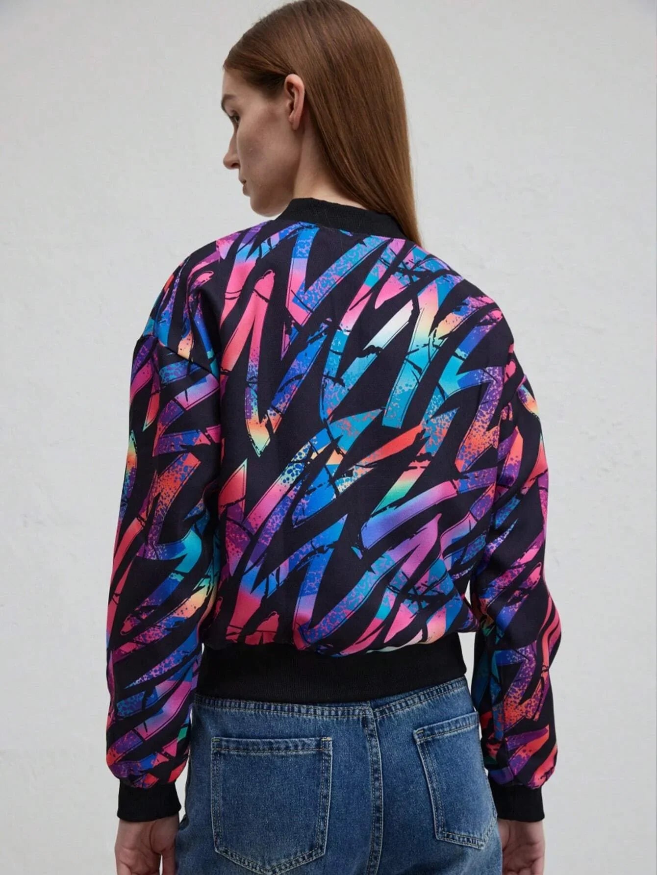 Elarova | Herbst Winter Freizeit Druckjacke