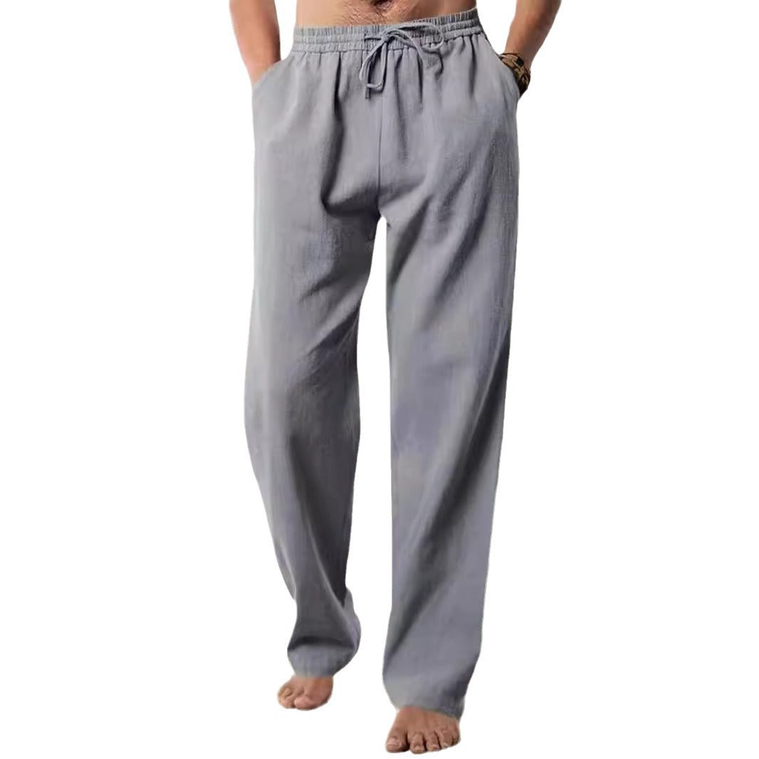 Elarova | Herren Bequeme Leinenhose mit verstellbarem Bund