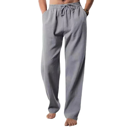 Elarova | Herren Bequeme Leinenhose mit verstellbarem Bund