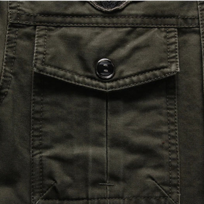 Elarova | Herren Bikerjacke mit Reißverschluss und langen Ärmeln