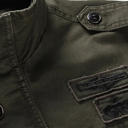 Elarova | Herren Bikerjacke mit Reißverschluss und langen Ärmeln