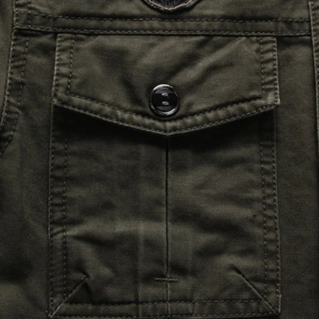 Elarova | Herren Bikerjacke mit Reißverschluss und langen Ärmeln