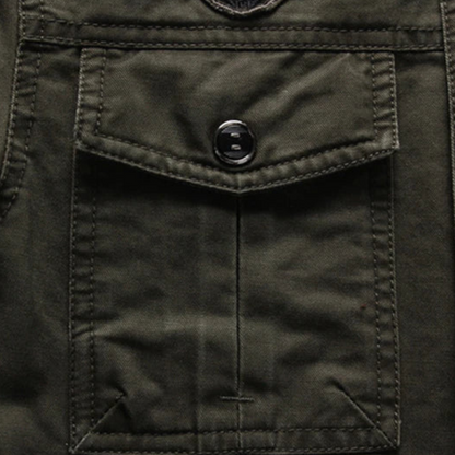 Elarova | Herren Bikerjacke mit Reißverschluss und langen Ärmeln