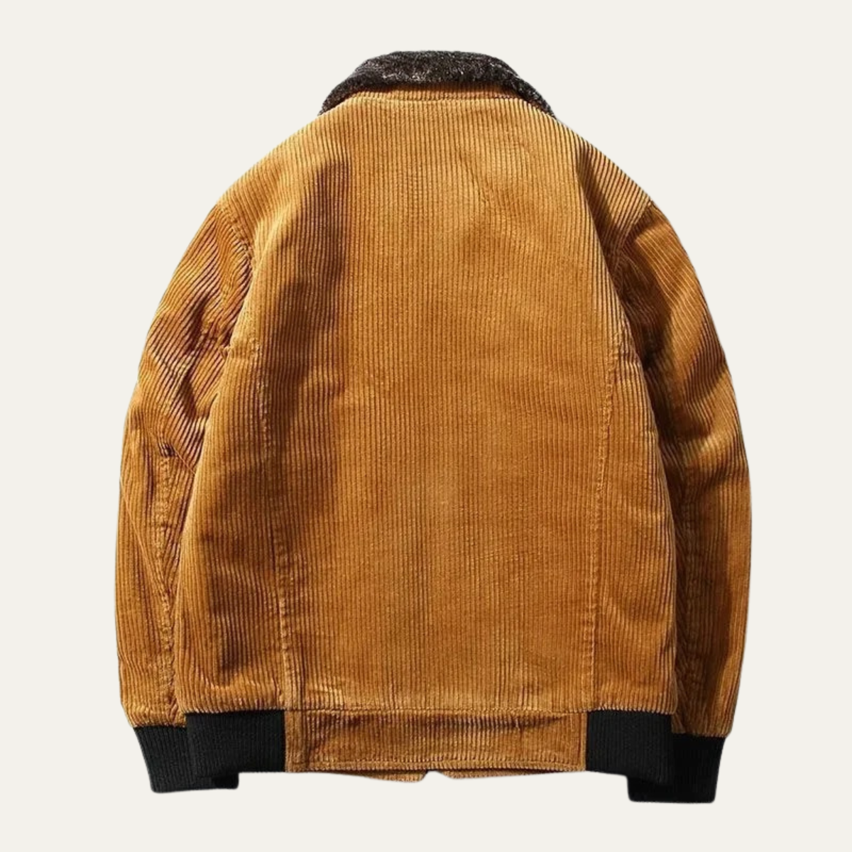 Elarova | Herren-Bomberjacke aus Cord mit Sherpa-Fleecefutter