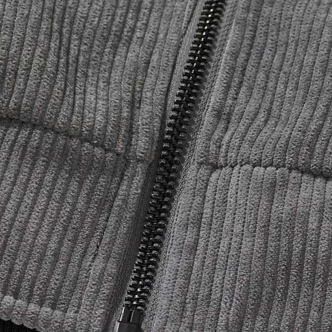 Elarova | Herren-Bomberjacke aus Cord mit Sherpa-Futter