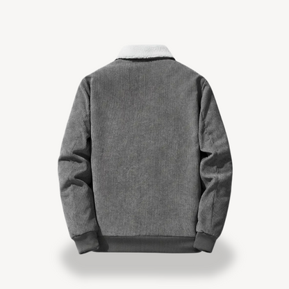 Elarova | Herren-Bomberjacke aus Cord mit Sherpa-Futter