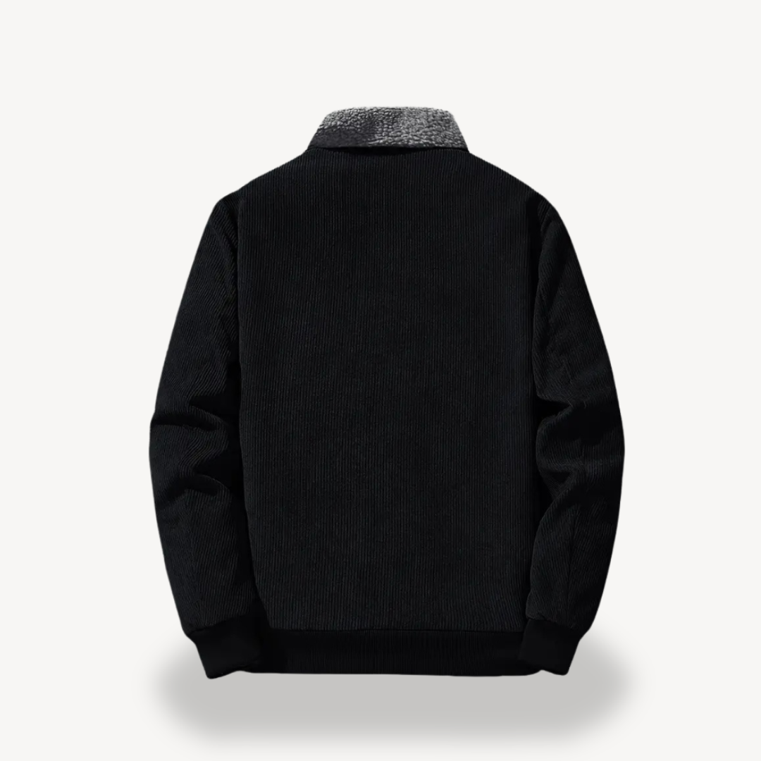 Elarova | Herren-Bomberjacke aus Cord mit Sherpa-Futter