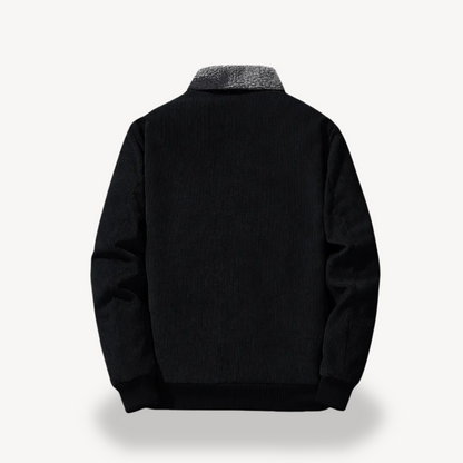 Elarova | Herren-Bomberjacke aus Cord mit Sherpa-Futter