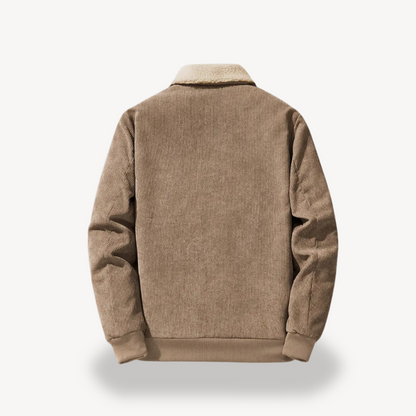 Elarova | Herren-Bomberjacke aus Cord mit Sherpa-Futter
