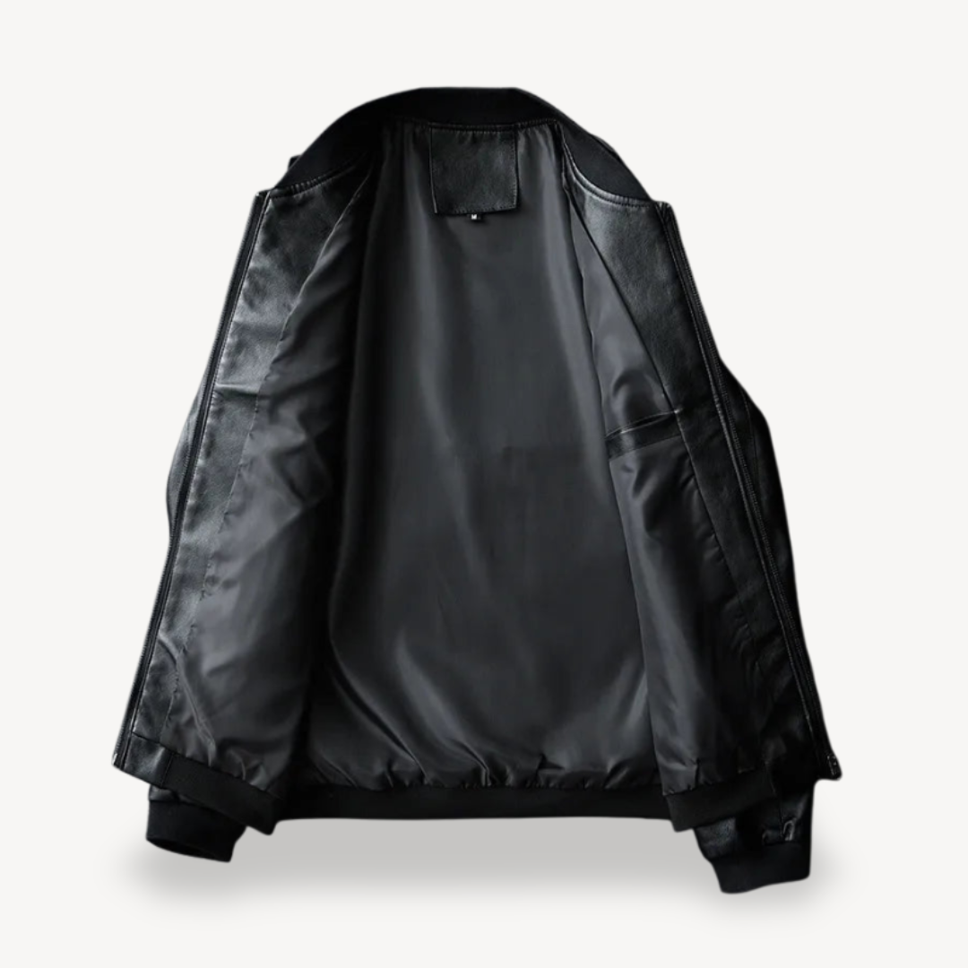 Elarova | Herren-Bomberjacke aus Kunstleder