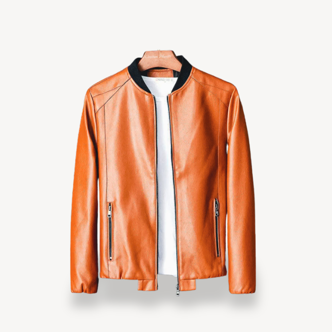 Elarova | Herren-Bomberjacke aus Kunstleder