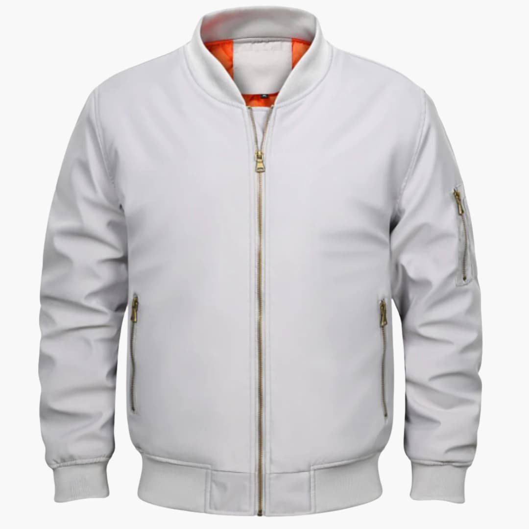 Elarova | Herren-Bomberjacke mit Reißverschluss und Ärmeltasche