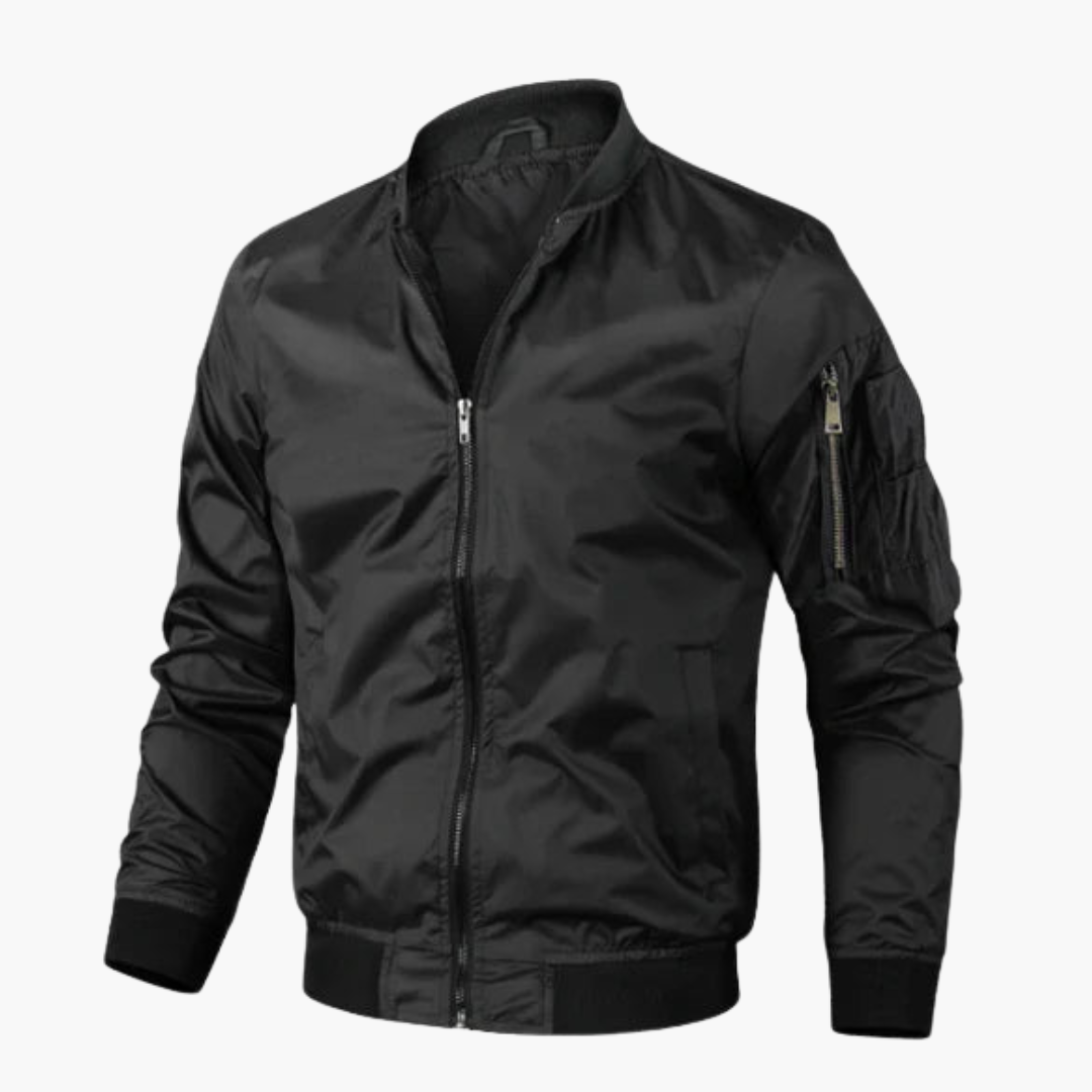 Elarova | Herren Bomberjacke mit Reißverschluss und Rippbündchen