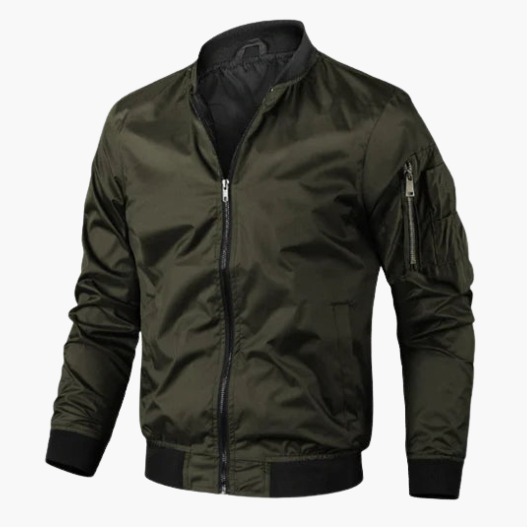 Elarova | Herren Bomberjacke mit Reißverschluss und Rippbündchen
