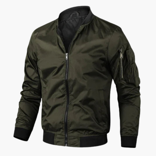 Elarova | Herren Bomberjacke mit Reißverschluss und Rippbündchen