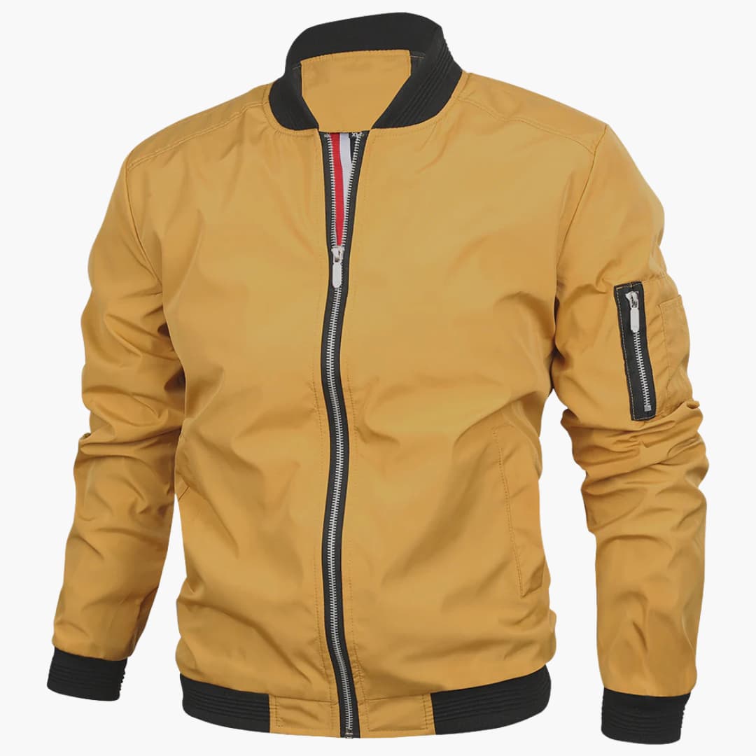 Elarova | Herren Bomberjacke mit Reißverschluss und elastischem Saum