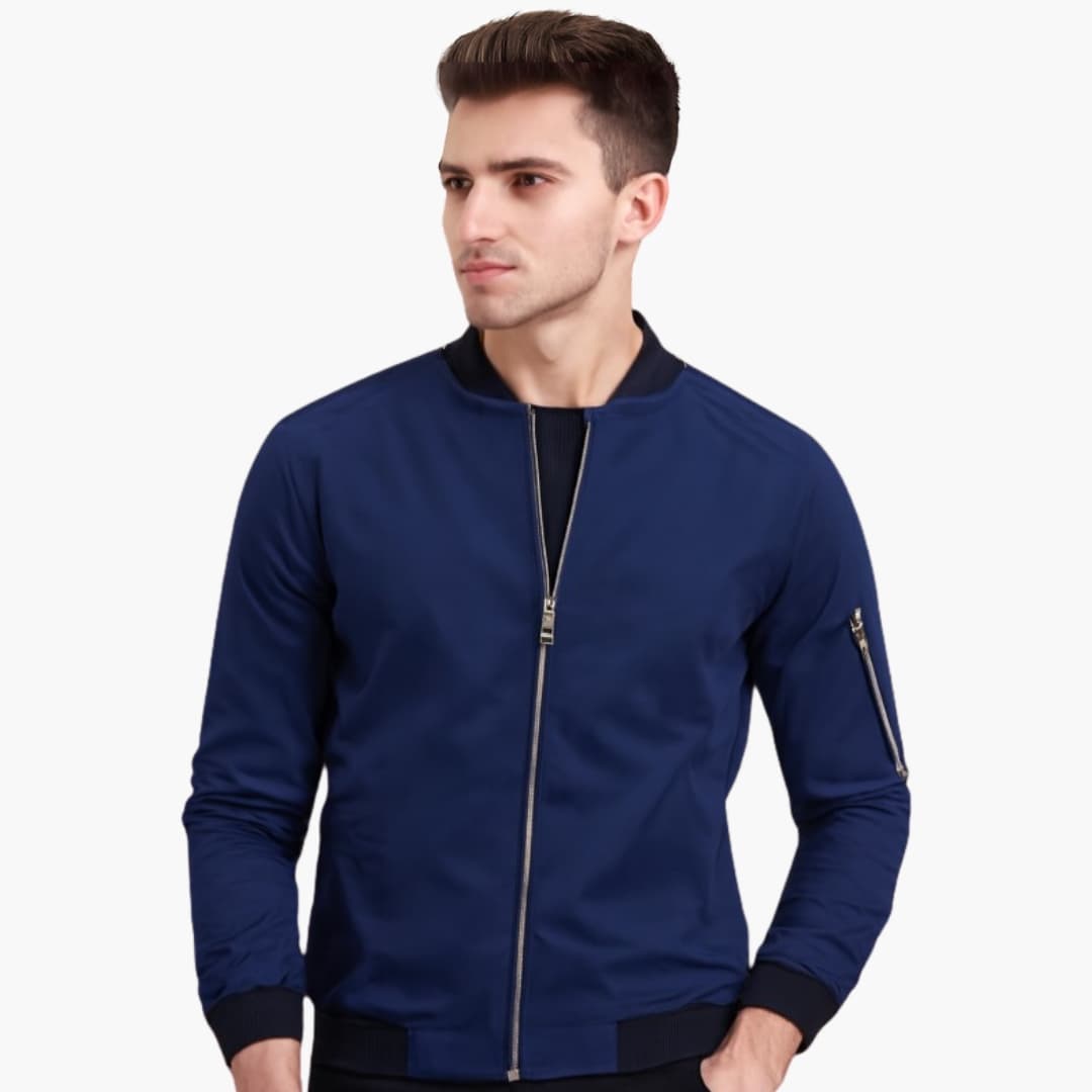 Elarova | Herren Bomberjacke mit Rippbündchen