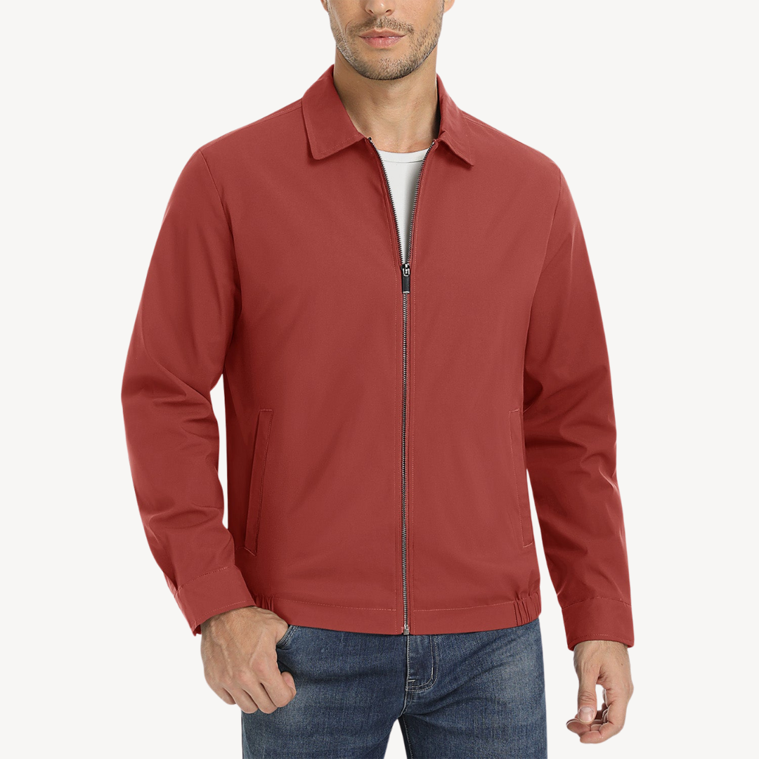 Elarova | Herren-Bomberjacke mit durchgehendem Reißverschluss und Taschen