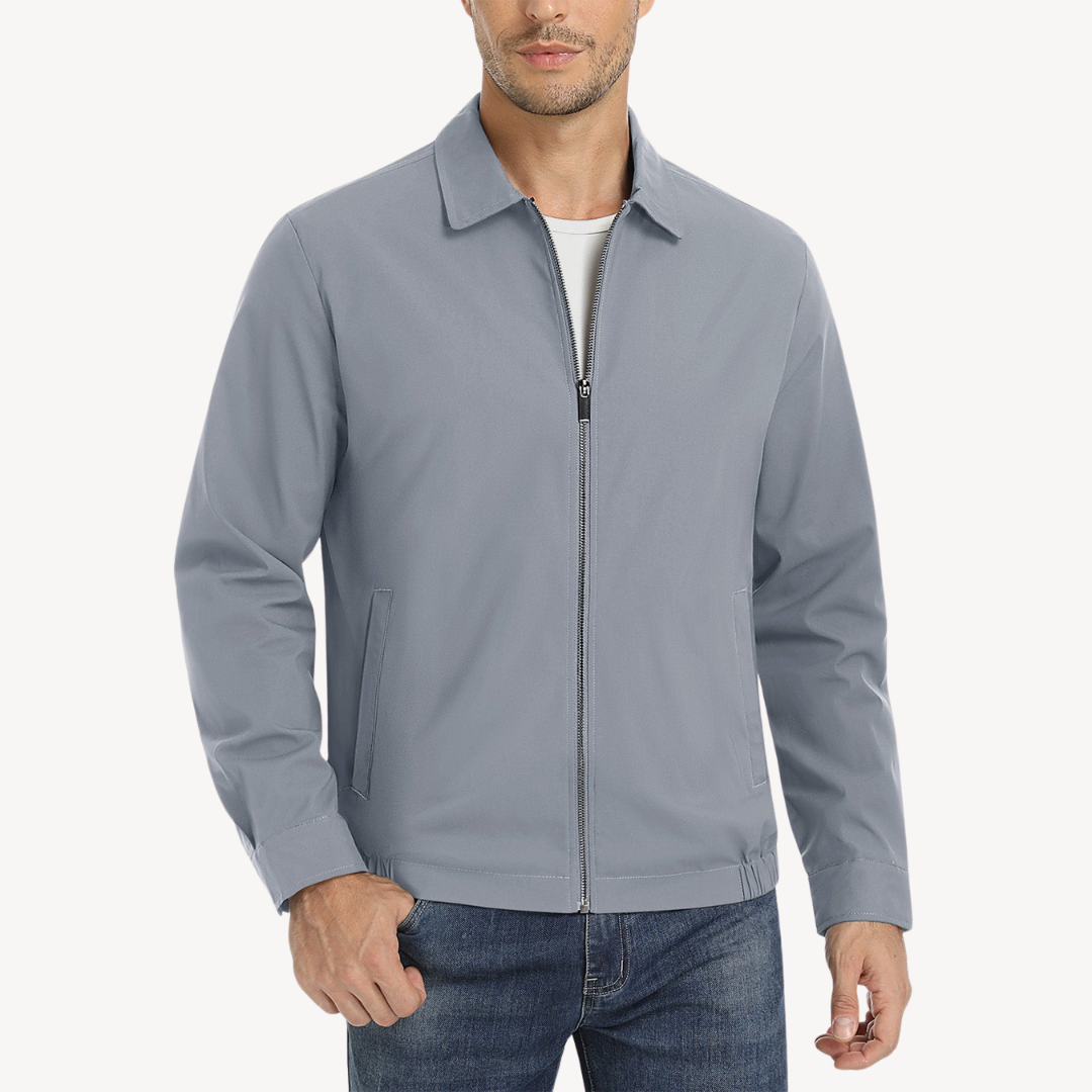 Elarova | Herren-Bomberjacke mit durchgehendem Reißverschluss und Taschen