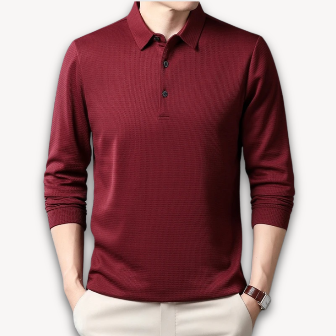 Elarova | Herren Business Casual Polo T-Shirt – Bequemes Langarm-Sommeroberteil