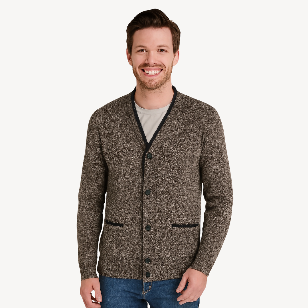 Elarova | Herren-Cardigan mit Knopfleiste