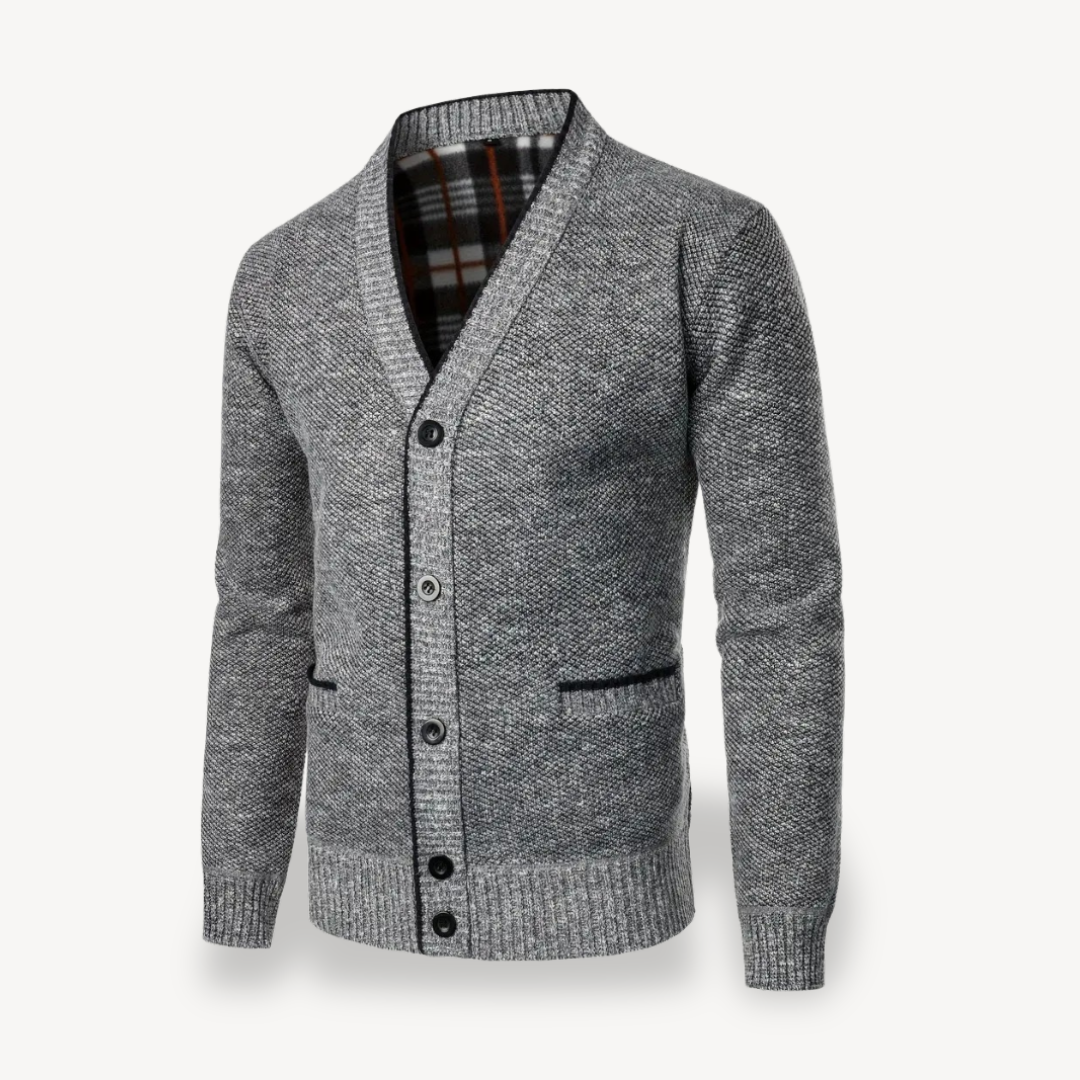 Elarova | Herren-Cardigan mit Knopfleiste