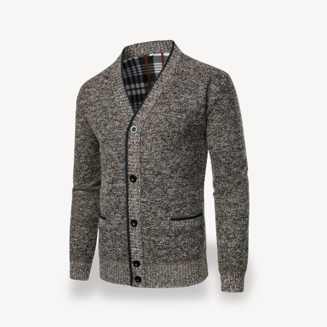 Elarova | Herren-Cardigan mit Knopfleiste